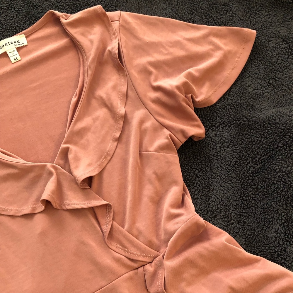 Monteau Blush Pink Top, size M